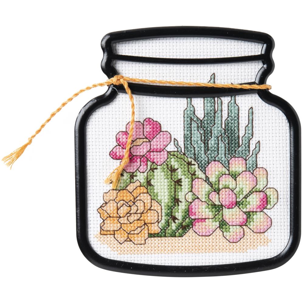 My 1st Stitch Mini Cactus Terrarium Counted Cross Stitch Kit